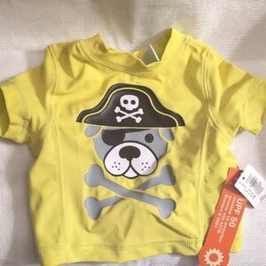 Old Navy Yellow Dog Pirate Rash Guard